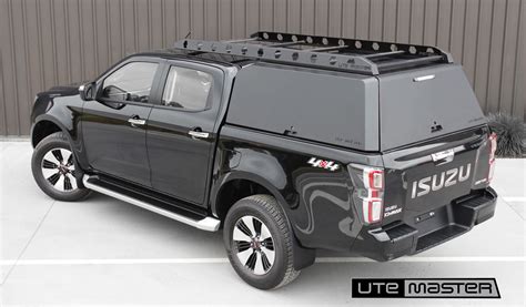 A mid height commercial hardtop canopy with option of blank sides or side doors, integrated roof rail system and optional colour matching to your Isuzu D-Max. . Best canopy for isuzu dmax